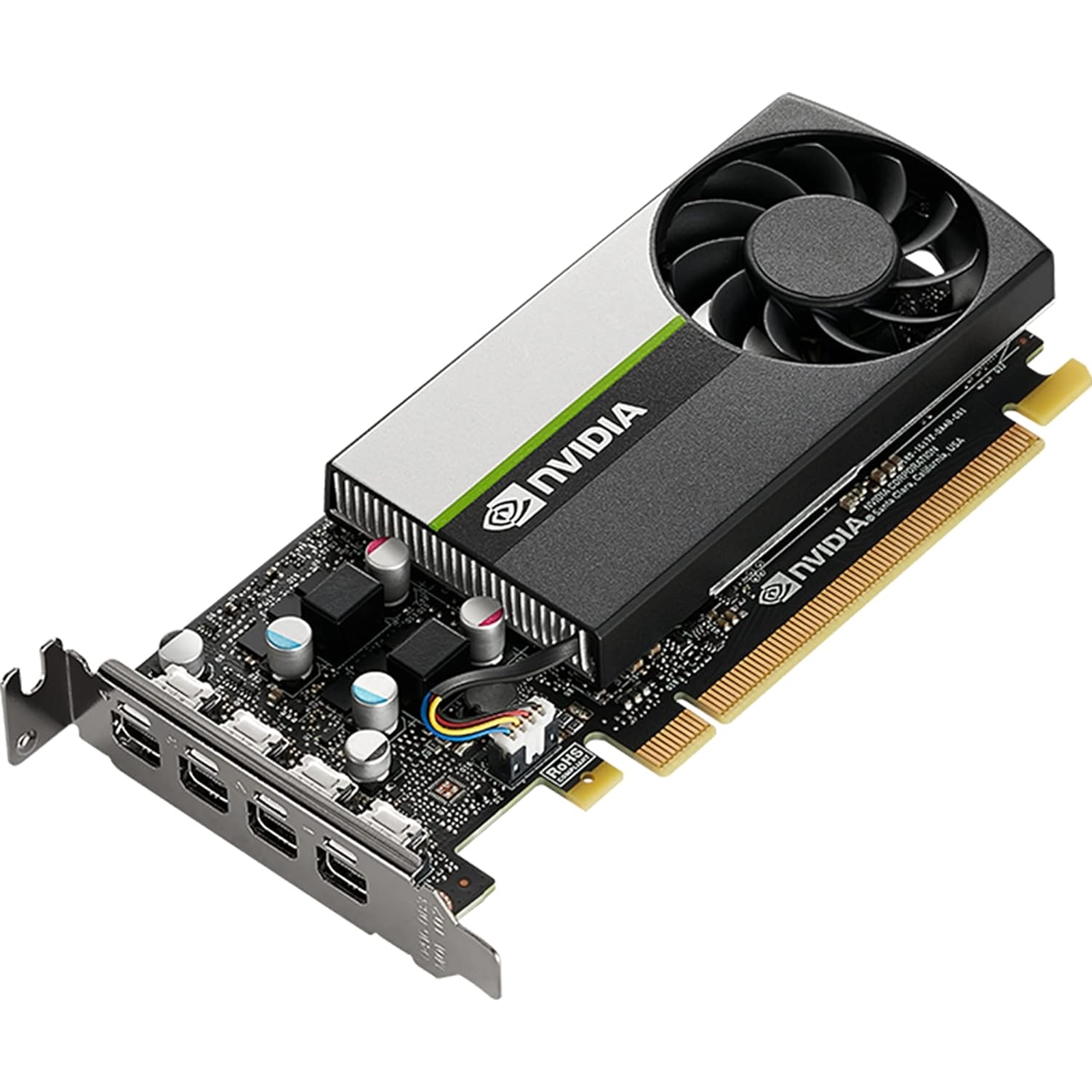 (image for) PNY NVIDIA Professional T1000 Retail Graphics Card, 8GB GDDR6, 896 CUDA Cores, 2.5 MHz TFLOPS, Single Fan Low Profile, 4x mini-DisplayPorts