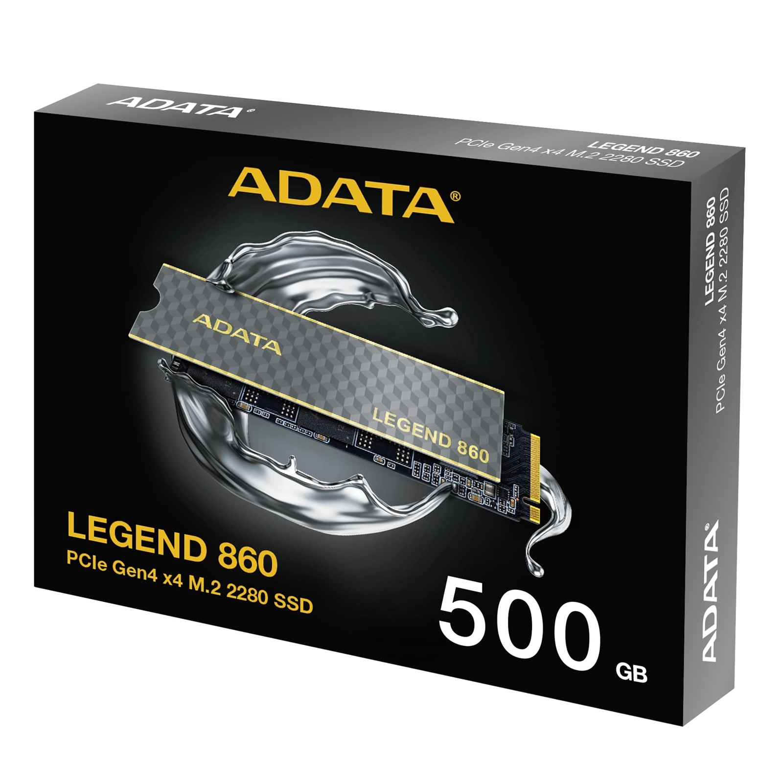 (image for) Adata Legend 860 (SLEG-860-500GCS) 500GB NVMe SSD, PCIe Gen4, M.2 Interface, 2280, Read 5000 MB/s, Write 3000 MB/s, Heatsink 5 Year Warranty
