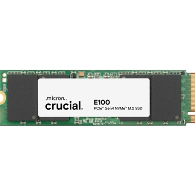 Crucial  (CT1000E100SSD8) E100 1TB PCIe Gen4 NVMe M.2 SSD, Sequential Write 4,500 MB/s, Sequential Read 5,000 MB/s