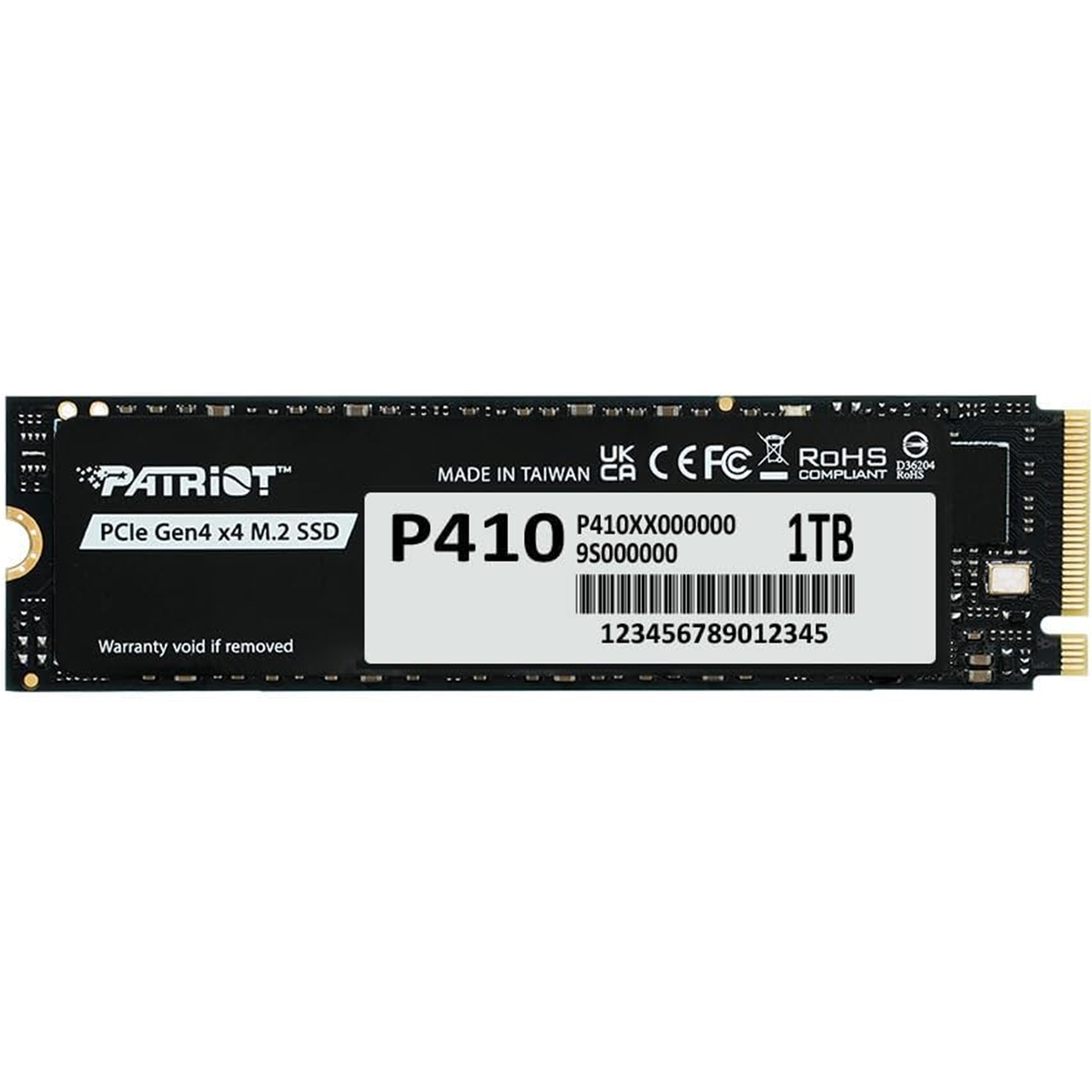 Patriot P410 (P410P1TBM28H) 1TB PCIe Gen4 x4 M.2 SSD ,  Read 5000MB/s, Write 4500MB/s, 5 Year Limited Warranty