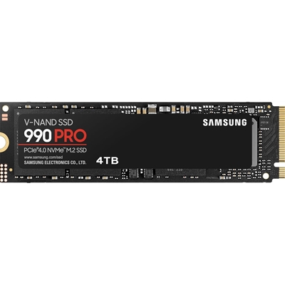 Samsung 990 PRO(MZ-V9P4T0BW ) 4TB NVMe SSD, PCIe Gen4, M.2 Interface, 2280, Read 7450 MB/s, Write 6900 MB/s, 5 Year Warranty