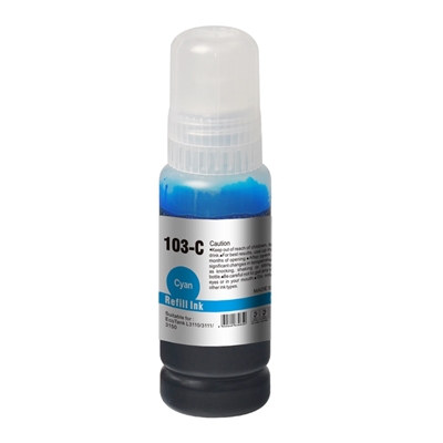 Inklab 103 Epson Compatible Ecotank Cyan Ink Bottle - Picture 1 of 1