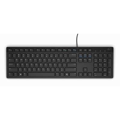 Dell KB216 Wired Multimedia Keyboard, Full-Size Keyboard, USB Plug-and-Play, Compatible with PC and Laptop, QWERTY, UK English Layout, Black