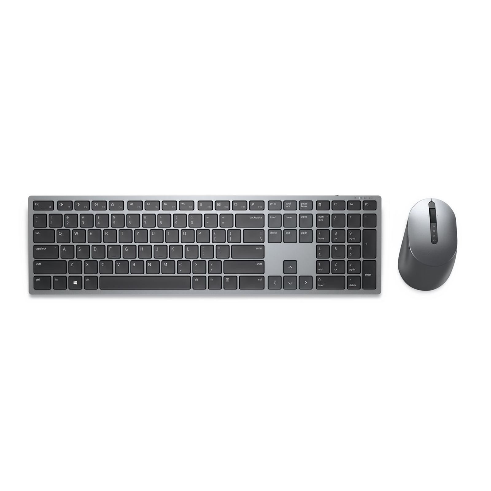 Dell KM7321W Premier Multi-Device Keyboard and Mouse Combo, 2.4GHz / Bluetooth 5.0 Wireless, 12 programmable keys for PC and Laptop, QWERTY UK English Layout, Sliver