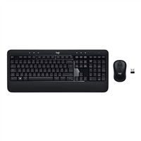 Logitech K540e Advanced Combo Wireless Keyboard And 3 Button Ambidextrous Scroll Mouse Unified Nano Usb 920-008805 - Tgt01