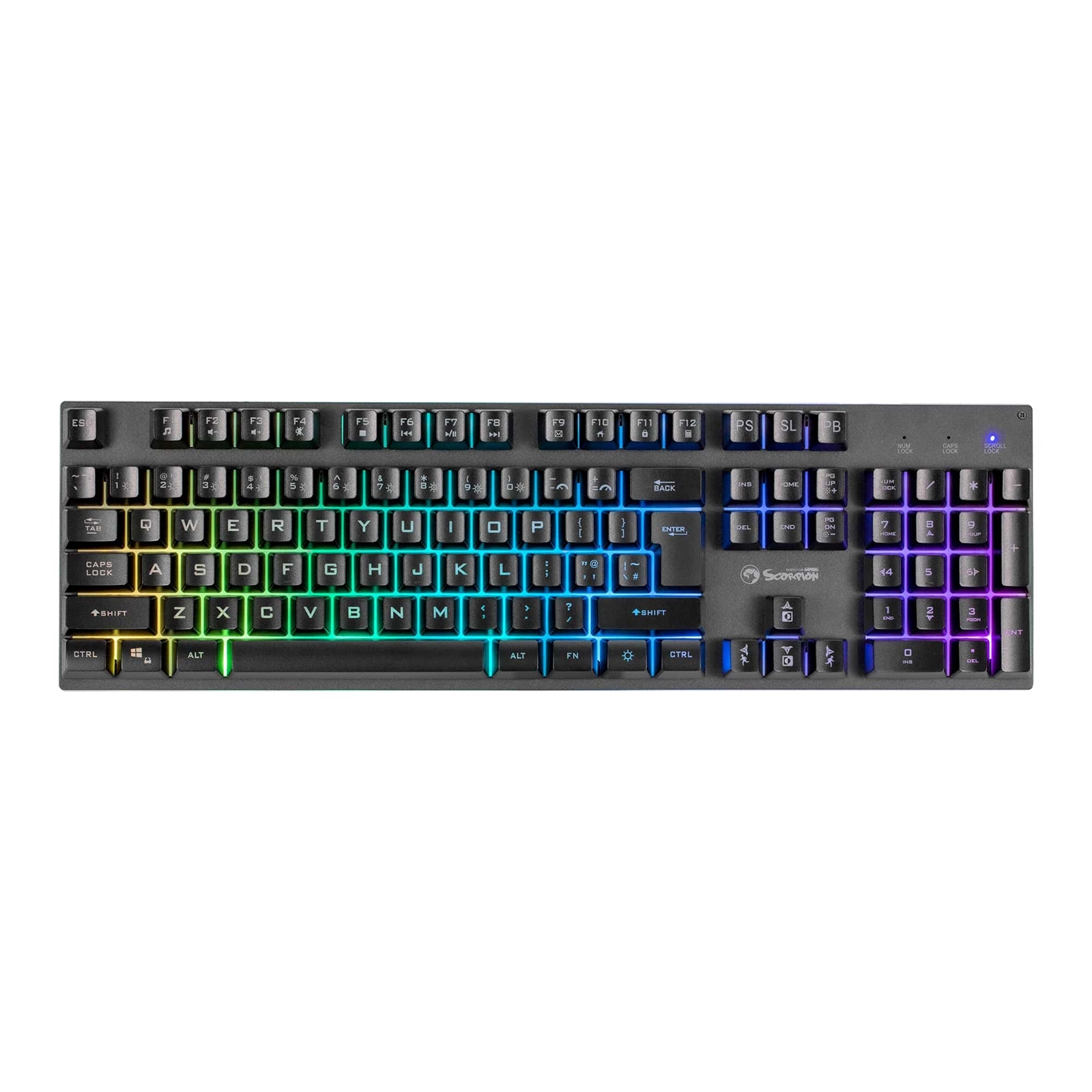(image for) Marvo Scorpion K604 Soldat 20 Wired RGB Multimedia UK Layout Gaming Keyboard