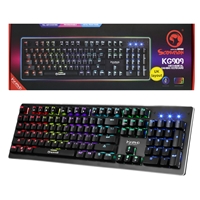 Marvo Scorpion KG909-UK Full Size Mechanical Gaming Keyboard, with Blue Mechanical Switches, RGB Backlight with Individual LED for Each Key,104 Key, Anti-ghosting