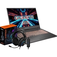 Gigabyte G5 KC Gaming Laptop, 15.6 Inch Full HD 1080p 144Hz Screen, Intel Core i5-10500H 10th Gen, 16GB RAM, 512GB SSD, RTX 3060, Windows 10 Home, FREE AORUS H1 Headset included