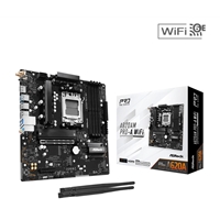 ASRock A620AM PRO-A WIFI AMD AM5 Socket Motherboard, Micro-ATX, 4x DDR5 Slots, 3x M.2 Sockets, 2.5GbE LAN, Wi-Fi 6E, 1x HDMI Port