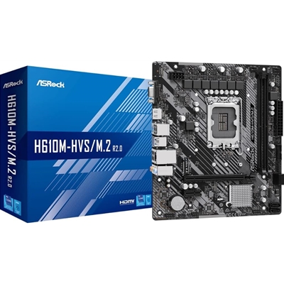 Asrock H610M-HDV/M.2 Motherboard Intel Socket 1700 12Th Gen Ddr4 Micro Atx 6 Pha