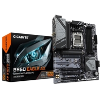 (image for) Gigabyte B650 EAGLE AX AMD AM5 Socket Motherboard, ATX, 4x DDR5 Slots, 3x M.2 Sockets, 1x USB-C Port, Fitted I/O Shield, GbE LAN, Wi-Fi 6E, 1x DisplayPort / 1x HDMI Port