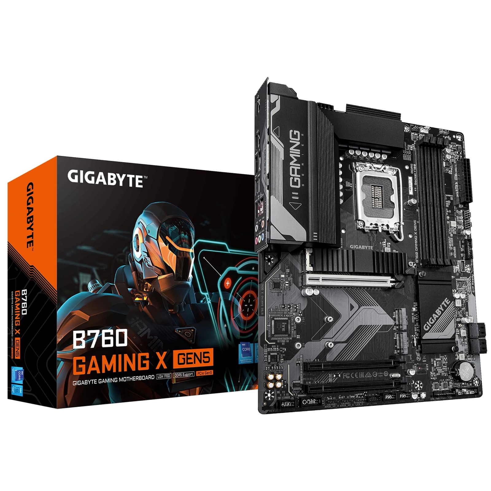Gigabyte B760 GAMING X GEN5 Intel 1700 Socket Motherboard, ATX, 4x DDR5 Slots, 3x M.2 Socket, 2.5GbE LAN, 1x HDMI Port / 1x DisplayPort