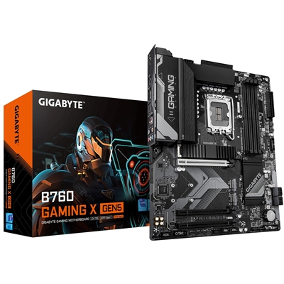 Gigabyte B760 GAMING X GEN5 Intel 1700 Socket Motherboard, ATX, 4x DDR5 Slots, 3x M.2 Socket, 2.5GbE LAN, 1x HDMI Port / 1x DisplayPort