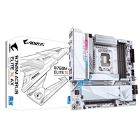 (image for) Gigabyte B760M AORUS ELITE X AX Intel 1700 Socket Motherboard, Micro-ATX, 4x DDR5 Slots, 2x M.2 Sockets, 2x USB-C Port, Fitted I/O Shield, 2.5GbE LAN, Wi-Fi 6E, 1x DisplayPorts / 2x HDMI Port