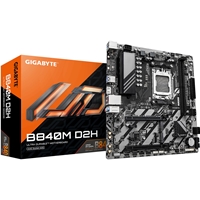 Gigabyte B840M D2H AMD AM5 Socket Motherboard, Micro-ATX, 2x DDR5 Slots, 2x M.2 Sockets, 2.5GbE LAN, 1x HDMI Port
