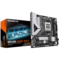 Gigabyte B840M EAGLE WIFI6 AMD AM5 Socket Motherboard, Micro-ATX, 2x DDR5 Slots, 2x M.2 Sockets, Fitted I/O Shield, 2.5GbE LAN, Wi-Fi 6, 1x DisplayPort / 1x HDMI Port
