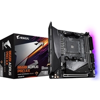 Gigabyte B550I AORUS PRO AX AMD AM4 Socket Motherboard, Mini-ITX, 2x DDR4 Slots, 2x M.2 Sockets, Fitted I/O Shield, 2.5GbE LAN, Wi-Fi 6, 1x DisplayPort / 2x HDMI Ports