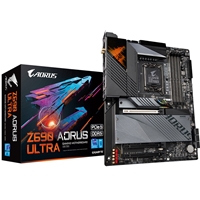 Gigabyte Z690 AORUS ULTRA DDR5 Motherboard, Intel Socket 1700, 12th Gen, ATX, PCIe 5.0 Design, Fully Covered Thermal Design , 4xPCIe 4.0 M.2 with Enlarged Thermal Guards, 2.5GbE LAN, WIFI 6 802.11ax, Rear USB 3.2 Gen 2x2 TYPE-C, RGB FUSION 2.0, Q-Flash Pl