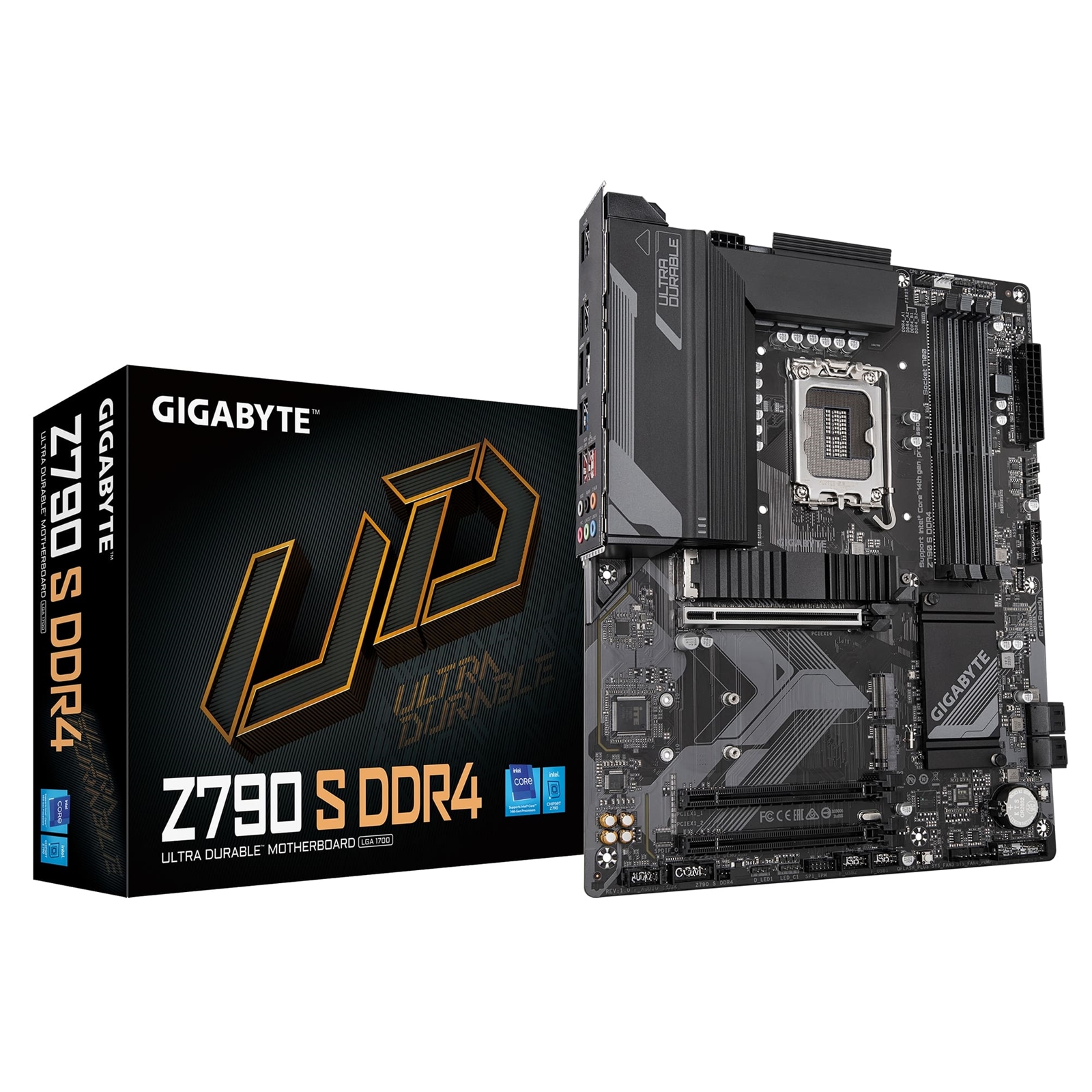 (image for) Gigabyte Z790 S DDR4 Ultra Durable Intel 1700 Socket Motherboard, ATX, 4x DDR4 Slots, 3x M.2 Sockets, 1x USB-C Port, Fitted I/O Shield, 2.5GbE LAN, 1x DisplayPort / 1x HDMI Port