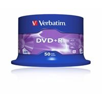 Verbatim (43550) Dvd+r 16x 4.7gb 50pk Spindle Matt Silver 43550 - Tgt01