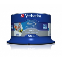 Verbatim (43812) Bd-r Sl Datalife 25gb 6x 50pk Spindle Wide Printable No Id 43812 - Tgt01