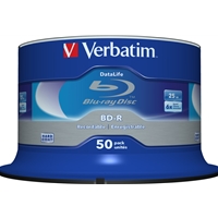 Verbatim (43838) Bd-r Sl Datalife 25gb 6x 50 Pack Spindle No Id 43838 - Tgt01
