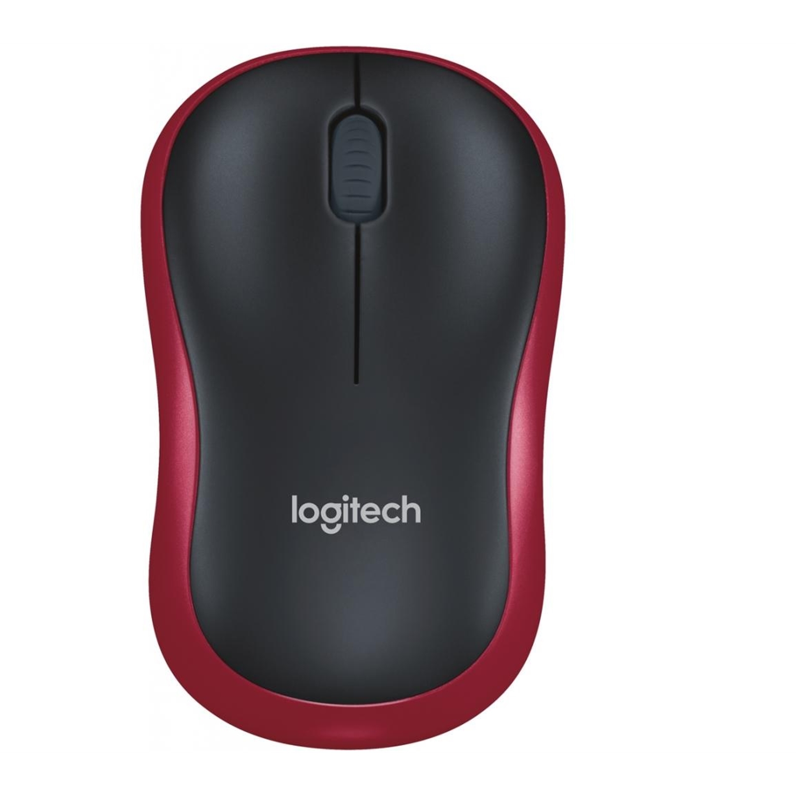 (image for) Logitech M185 Wireless Mouse, 2.4GHz with USB Mini Receiver, 12-Month Battery Life, 1000 DPI Optical Tracking, Ambidextrous, Compatible with PC, Mac, Laptop, Red and Black
