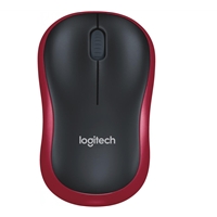 Logitech M185 Wireless Black & Red Mouse