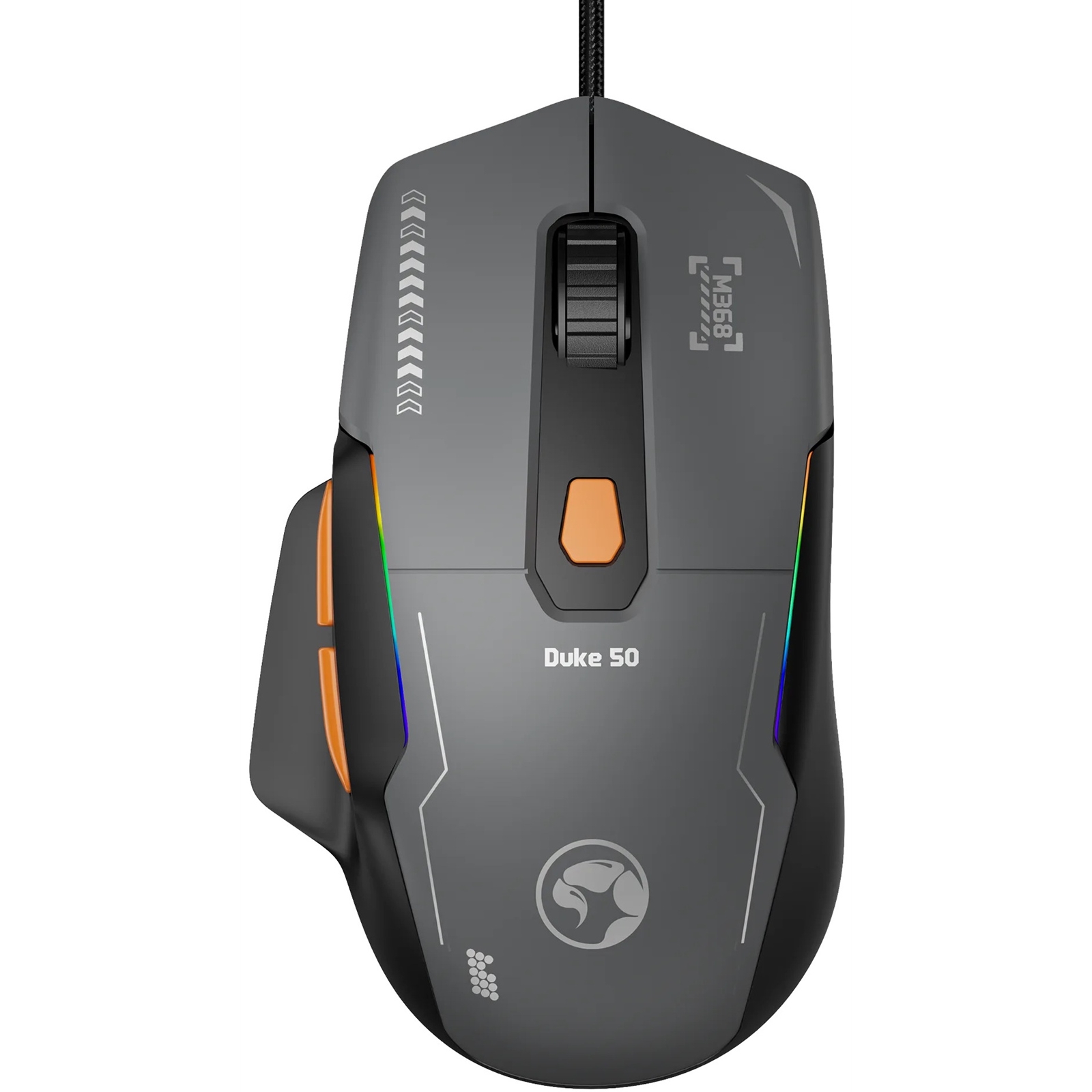 MARVO Duke 50 M368 Wired Gaming Mouse, 6 DPI levels (800 - 12800), 1000Hz Polling Rate, 13 Mode RGB Backlighting, 68g