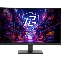 ASRock Phantom Gaming PG27QRT1B 27 Inch QHD (2560 x 1440) Curved 1500R VA Gaming Monitor