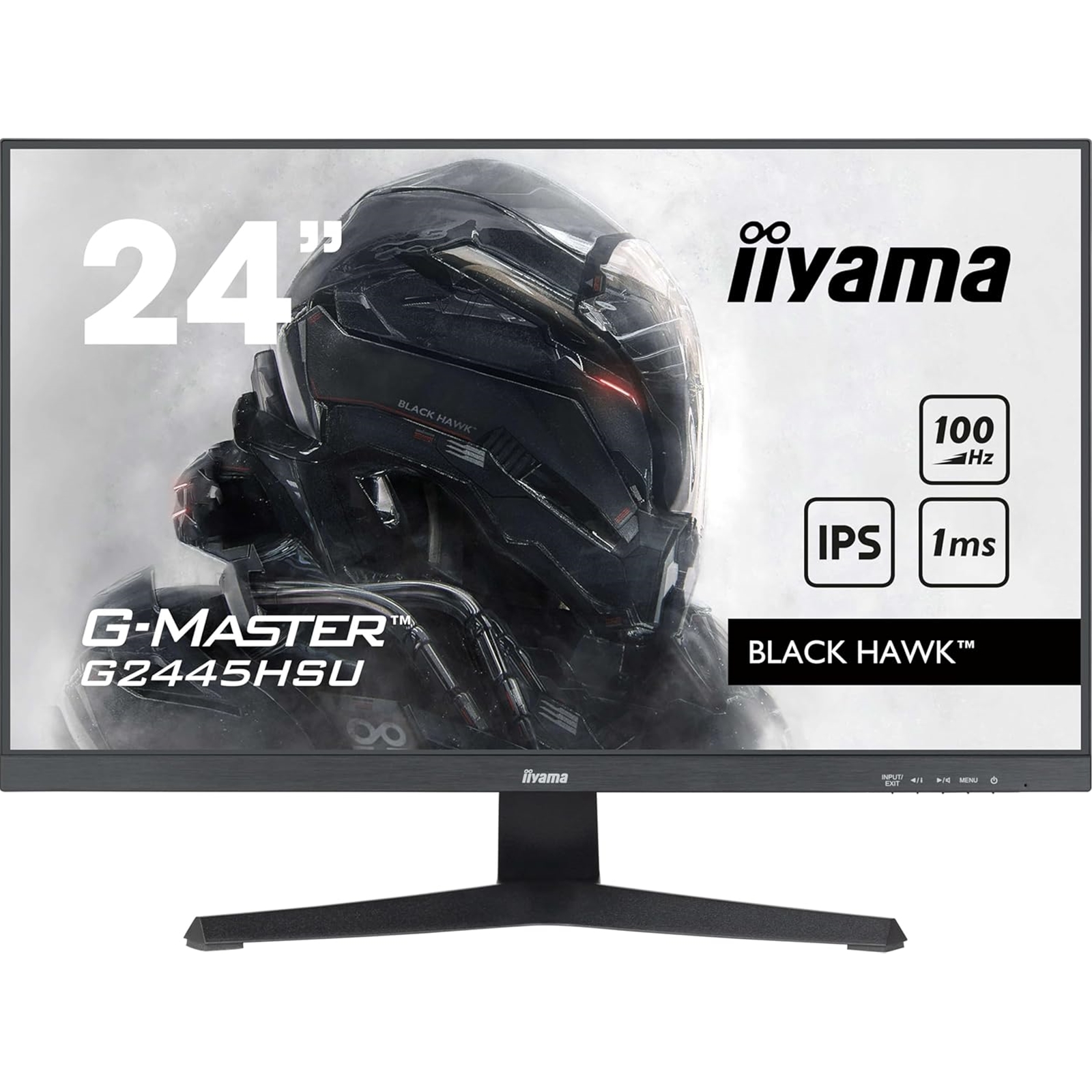 (image for) iiyama G-MASTER G2445HSU-B2 24 inch IPS Monitor, Full HD, 1ms, HDMI, DisplayPort, HDCP, USB Hubx2, Freesync, 100Hz, Speakers, Black, Internal PSU, VESA