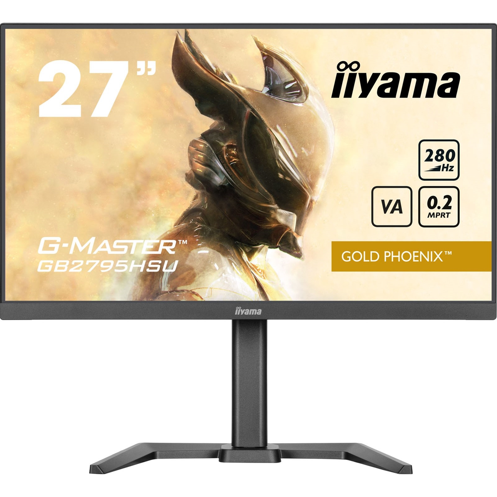 (image for) iiyama G-MASTER GB2795HSU-B1 27 inch IPS Monitor, Full HD, 0.2ms, HDMI, DisplayPort, HDCP, USB Hubx4, Freesync, 280Hz, Speakers, Black, Internal PSU, Height Adjust, Pivot, VESA