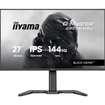 iiyama G-Master Black Hawk gaming monitor GB2741HSU-B1 27" Black, Height Adjustable, IPS, Ultra Slim Bezel, Full HD, 144Hz, 1ms, FreeSync, HDMI, Display Port, USB Hub
