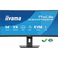 iiyama ProLite Curved Monitor XCB3497WQSNP-B1 34" VA Ultra-Wide Screen with KVM Switch