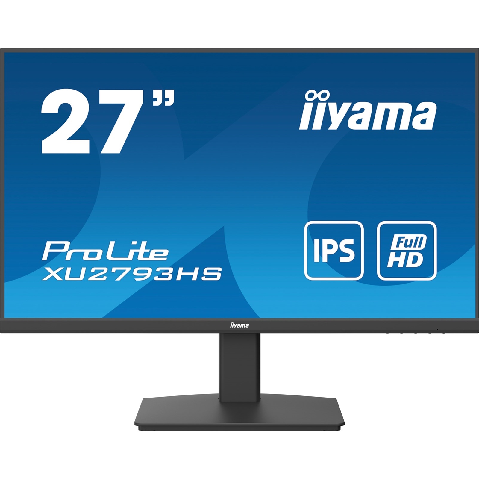 (image for) iiyama Prolite XU2793HS-B7 27 inch Frameless IPS Monitor, Full HD, 1ms, HDMI, DisplayPort, 100Hz, Speakers, Black, Internal PSU, VESA