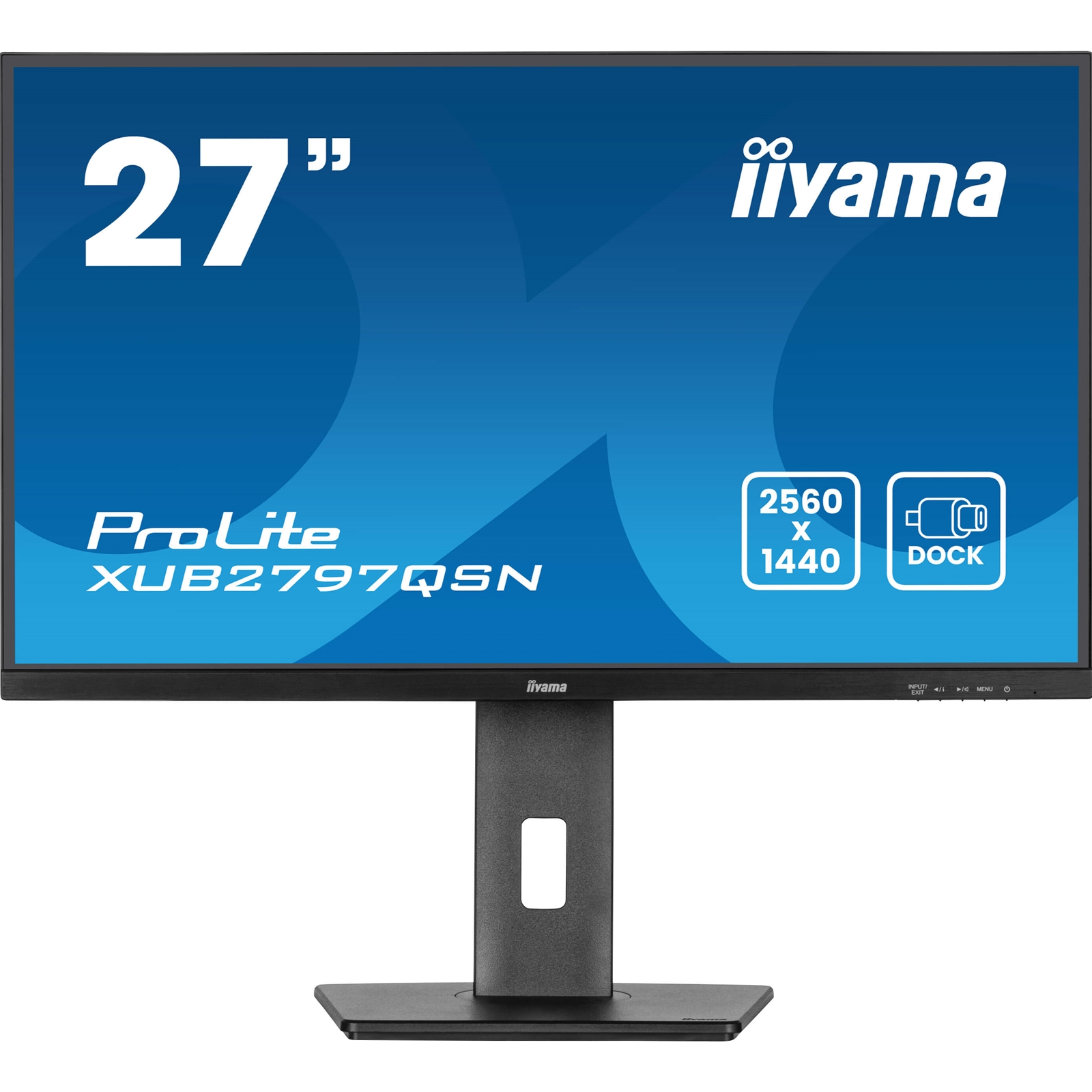 iiyama ProLite XUB2797QSN-B2 27" QHD IPS technology panel with USB-C dock and RJ45 (LAN)