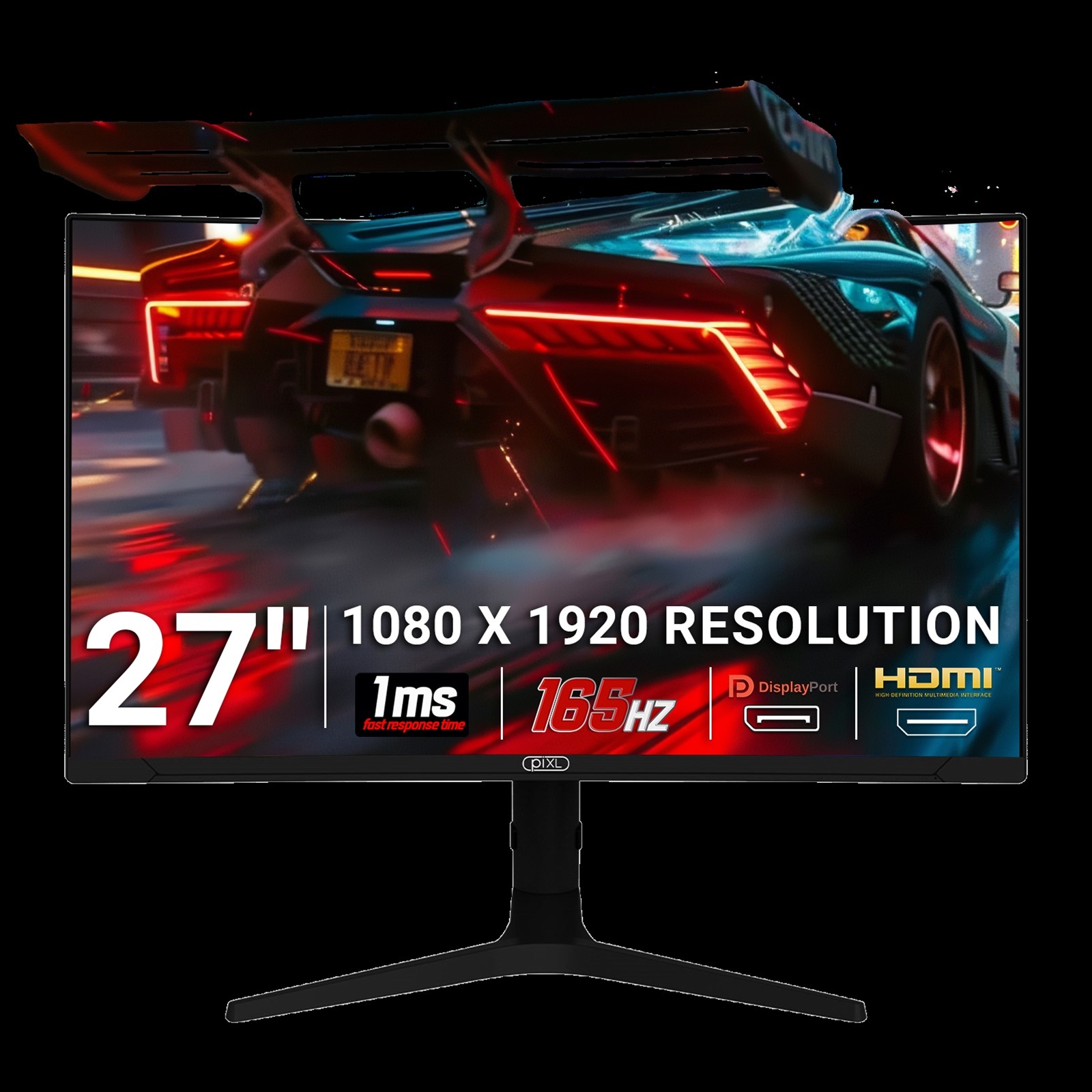 piXL CM27C7 27 Inch 165Hz Full HD Curved HDR Widescreen Gaming Monitor with AMD Freesync & NVidia G-Sync