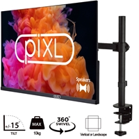 piXL PXD24VH 24 Inch Frameless Monitor with Speakers and 1 x half price piXL Single Monitor Arm Bundle