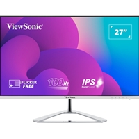 (image for) Viewsonic VX2776-SMH 27 Inch IPS Frameless Monitor, Full HD, 100Hz, 4ms, VGA, 2xHDMI, Int PSU, VESA, Chrome Stand, Speakers