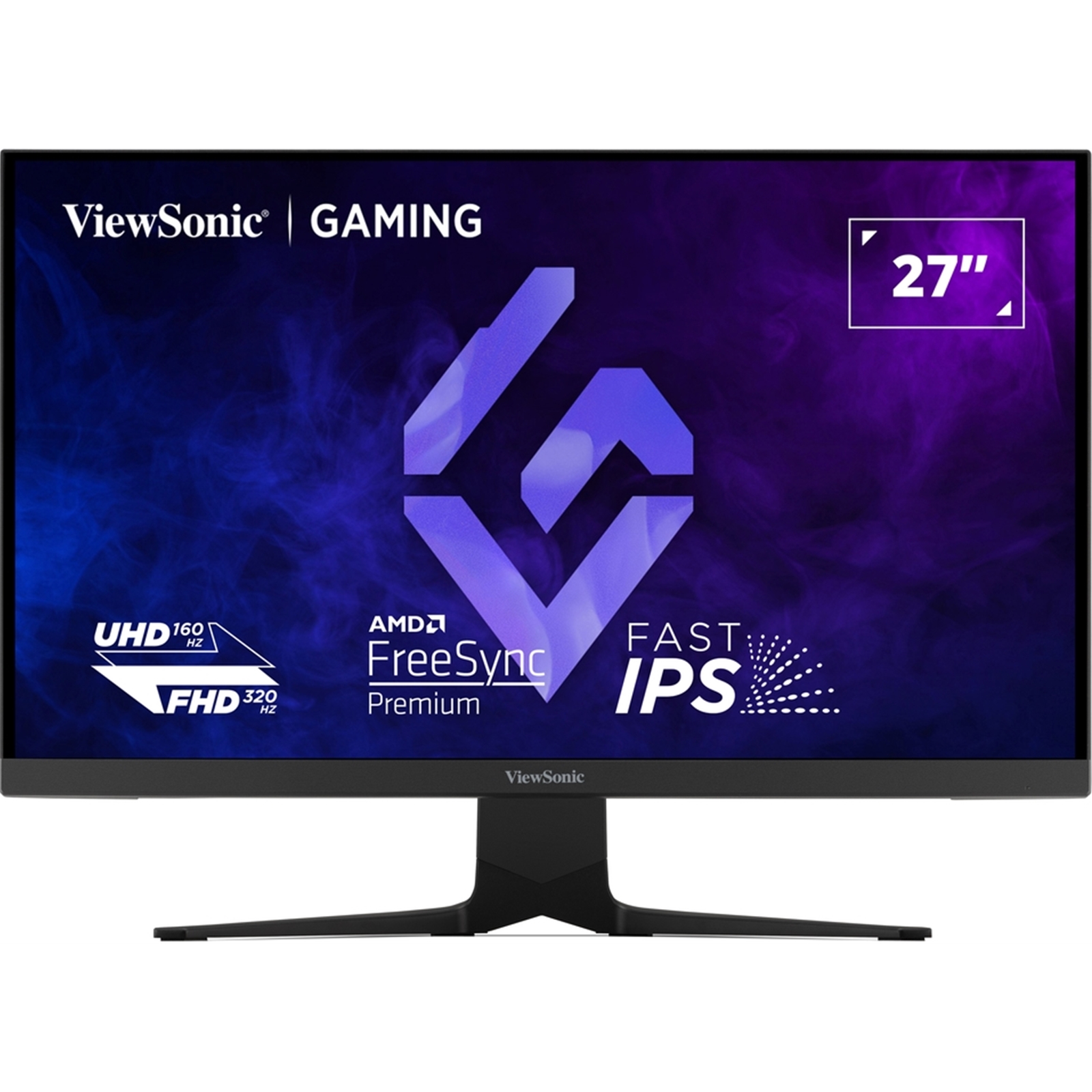 (image for) Viewsonic XG275D1-4K 27 Inch Dual Mode 4K IPS Gaming Monitor, 0.5ms, 160Hz, HDMI, DisplayPort, Freesync, Height Adjustable, Swivel, Speakers, VESA