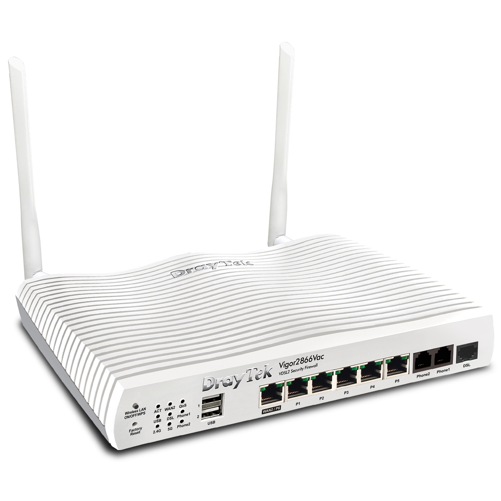 (image for) DrayTek V2866VAC-K Vigor 2866Vac Wireless 5 AC SoHo Firewall Dual-WAN VDSL/ADSL/G.FAST Modem Router with VOIP Functionality