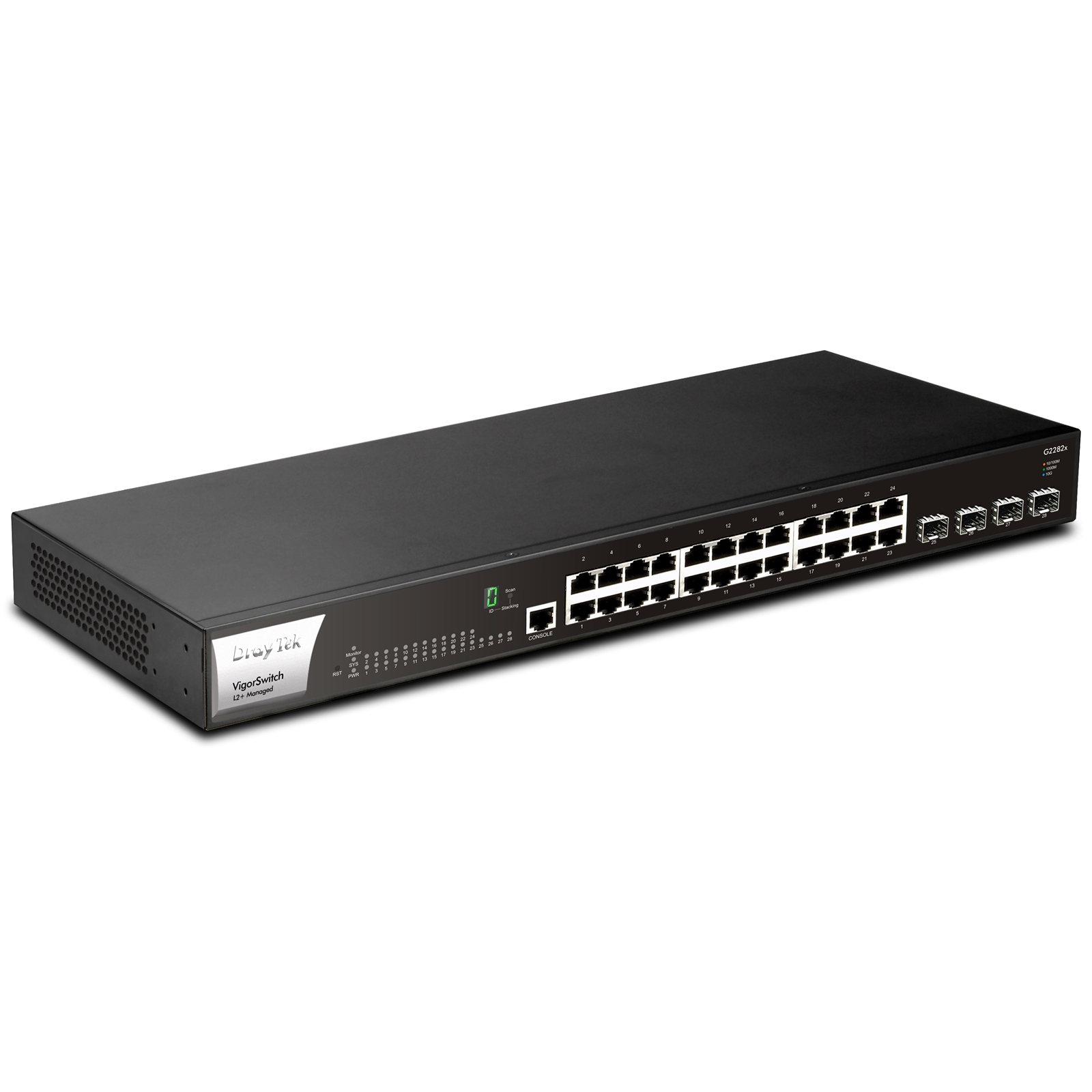 (image for) DrayTek VSG2282X-K VigorSwitch G2282x 24 Port Non-POE Fully Managed Layer 2+ Switch with 4x 10GbE SFP Ports