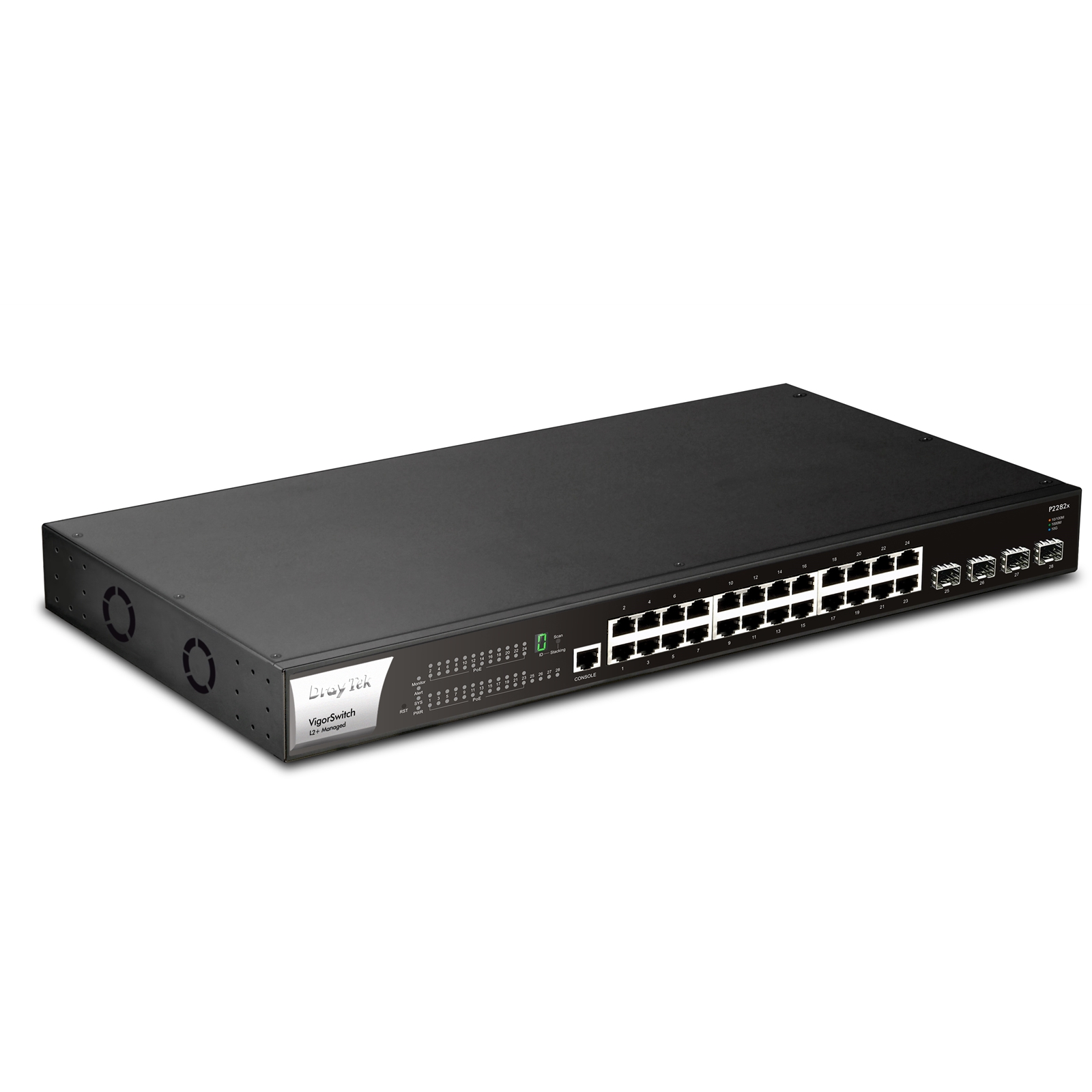 (image for) DrayTek VSP2282X-K VigorSwitch P2282x 24 Port POE Fully Managed Layer 2+ Switch with 4x 10GbE SFP Ports