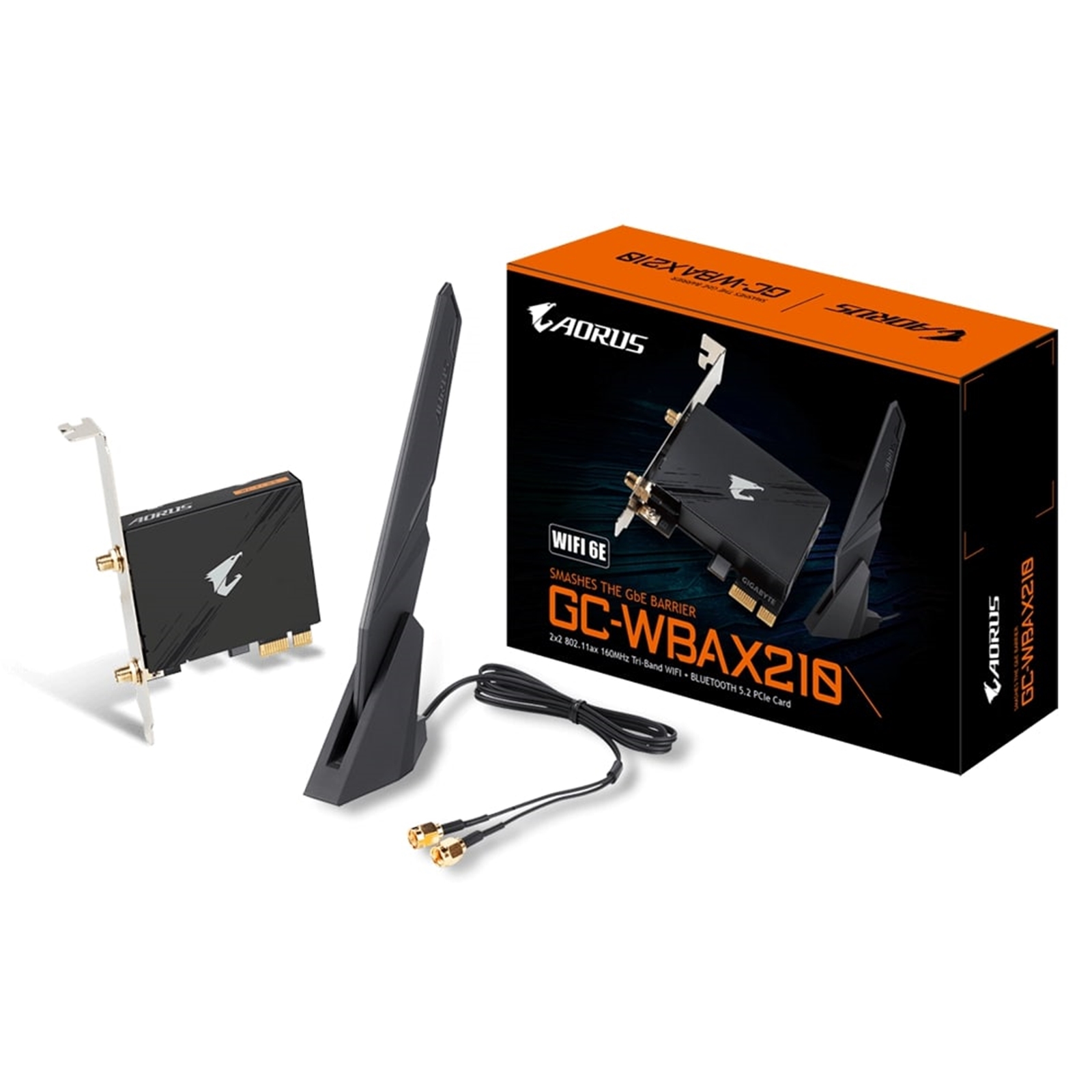 (image for) Gigabyte GC-WBAX210 Intel WiFi 6E AX200 2400Mbps Bluetooth 5.2 Wireless PCI-Express Card