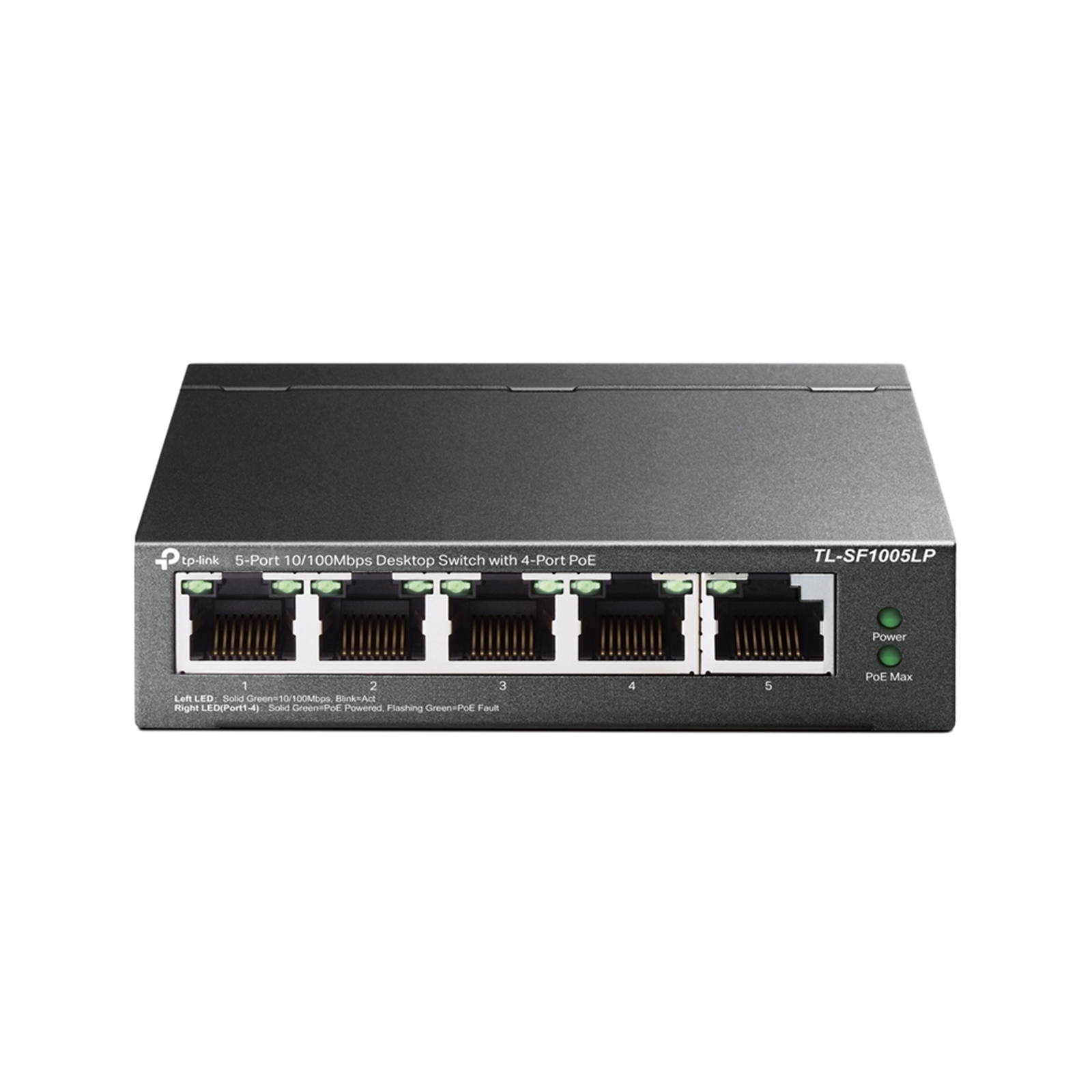 (image for) TP-Link TL-SF1005LP 5-Port 10/100 Desktop Switch with 4-Port PoE+