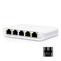 (image for) Ubiquiti USW-FLEX-MINI UniFi USW Flex Mini 5 Port Smart Managed POE/USB C Powered Gigabit Network Switch (EU Plug)