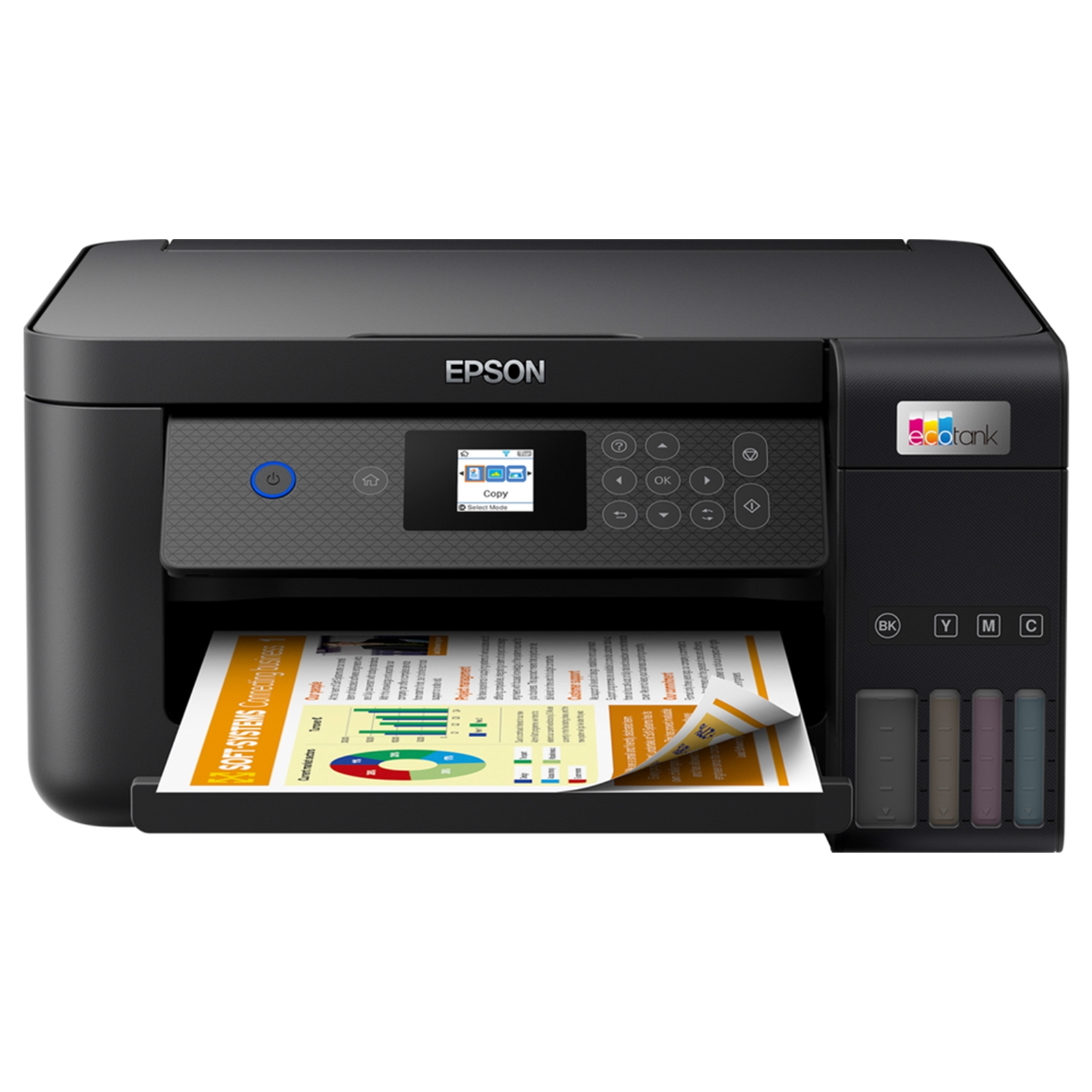 (image for) Epson EcoTank C11CJ63403 ET-2851 Inkjet Printer, Colour, Wireless, All-in-One, A4, 3.7cm LCD Screen