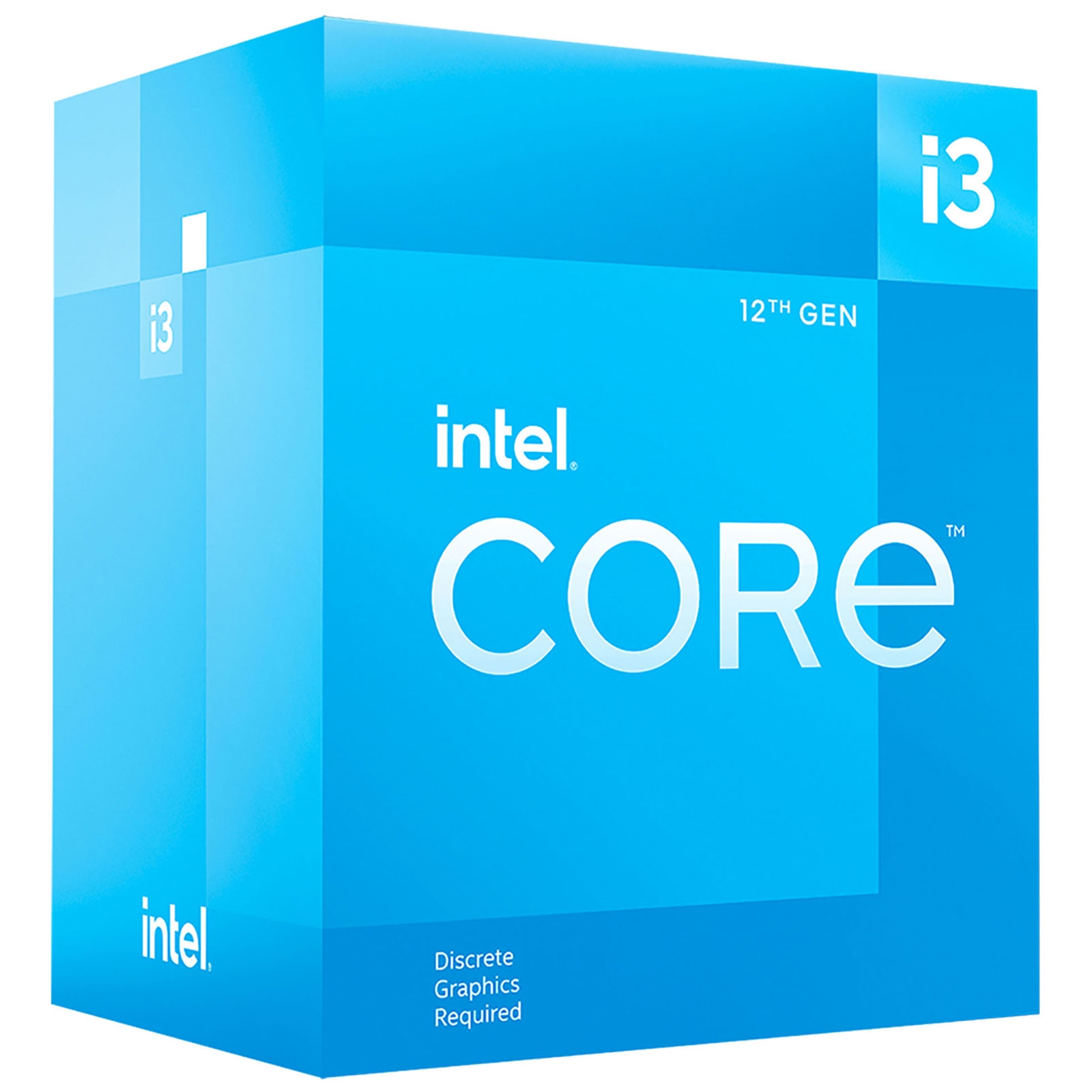 (image for) Intel Core i3 12100F 4 Core Processor 8 Threads, 3.3GHz up to 4.3GHz Turbo, Alder Lake Socket LGA 1700, 12MB Cache, 60W, Maximum Turbo Power 89W, No Graphics
