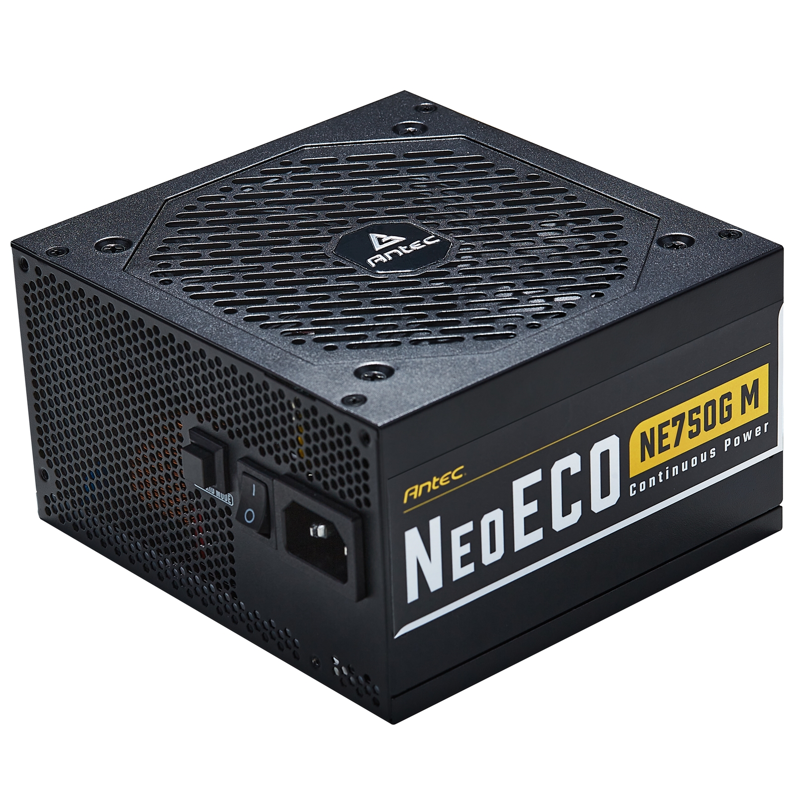 (image for) ANTEC NeoECO NE750G M 750W PSU, 120mm Silent Fan, 80 PLUS Gold, Fully Modular, UK Plug, Heavy-Duty Japanese Capacitors, Hybrid Zero RPM Fan Mode