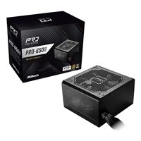 Asrock Pro-650g 650w Atx Power Supply Unit, 80 Plus Gold Certified, 120mm Silent Cooling Fan, High Efficiency Psu 90-uxr065-gngaa2 - Tgt01